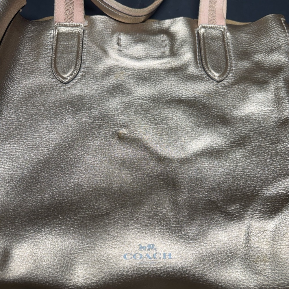 Coach Metallic Gold Tote Bag